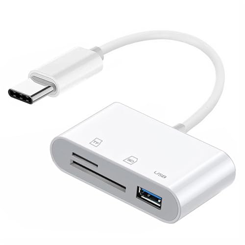 USB 2.0 Type C USB-C to TF Micro SD SDXC USB Female Card Reader Adapter Compatible with MacBook Laptop Tablet Phone - style: SD 3-in-1