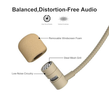 Headset Microphone Dual Earset Headworn Over Ear Hanging Condenser Mic Compatible with AKG Wireless System Bodypack Transmitter for Lectures Performance Theater Podcasts, Mini XLR 3 Pin TA3F Plug - size: Mini XLR 3 Pin TA3F Plug for AKG Only