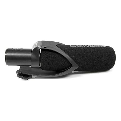 comica CVM-V30-PRO-B Supercardioid Directional Shotgun Microphone with 3.5mm Jack, Black