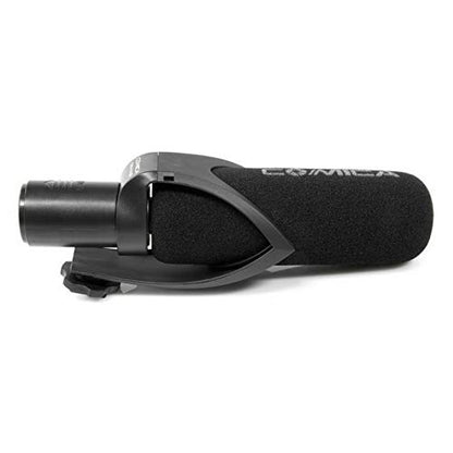 comica CVM-V30-PRO-B Supercardioid Directional Shotgun Microphone with 3.5mm Jack, Black