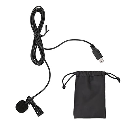 Mini USB Stereo External Microphone for 3, 3+,4, High Sensitivity, Plug and Play, Collar Clip, Excellent Directional Stereo Output