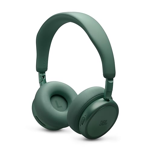 JBL Live 680NC - Noise Cancelling Headphones - Green | JBL Signature Sound with Hi-Res Audio wired and wireless, True Adaptive Noise Cancelling 20, real time calibration - color: Green