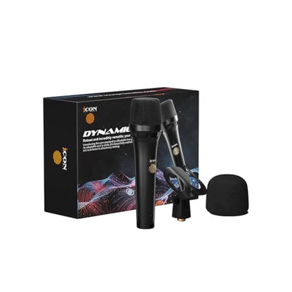 iCON Dynamic 58 Handheld Dynamic Vocal Microphone, Professional Cardioid | Handheld Dynamic Vocal Microphone, Cardioid Wired Mic for Live Performance, Karaoke, Studio Recording, Podcast.