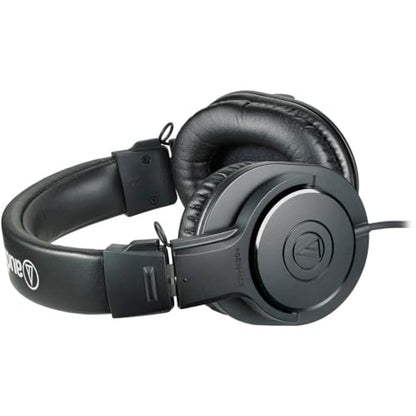 Audio-Technica 3 Pack ATH-M20x Professional Monitor Headphones, 96dB, 15-20kHz, Black - with Microfiber Cloth