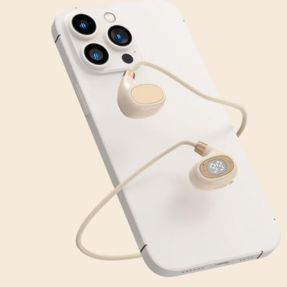 IHAO Open Ear Air Conduction Headset Wireless Bluetooth Sport Headphones with Mic Earphone Lightweight Painless Wearing Sweatproof Earpiece Stereo Earphone for Running Hiking Bicycling-HY 30 Off-White - color: HY 30 Off-White