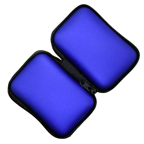 Portable Storage Hard Case Bag Holder Pouch Earphone Carrying Case for SD TF Card Earphone Headphone Earbuds iPod Bluetooth Headset and Charging Cable (Blue) - color: Blue