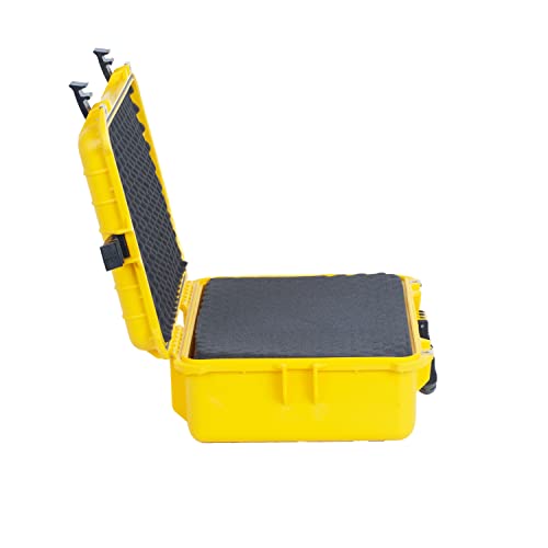 MEIJIA All Weather IP67 Waterproof Hard Camera Case,Hard Protective Case,Hard Case with Customizable Foam,Fit Use of Drones,Camera,Equipments,Pistols(Yellow,19.78x15.77x7.41inches) - color: Yellow, size: 19.78x15.77x7.41inches