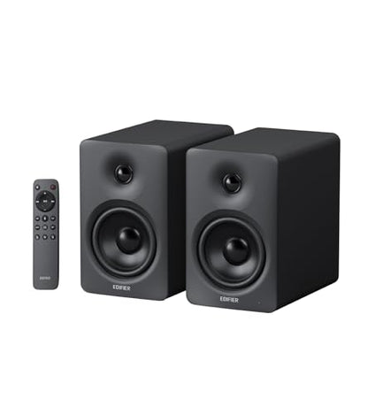 Edifier M90 Computer Speakers, 100W RMS Desktop Speakers, Black | Hi-Res Audio with LDAC, Bluetooth 6.0 Compact Speaker, HDMI eARC/Optical/USB-C/AUX Inputs, SUB Out, Remote Control for TV/PC - color: Black