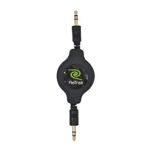 ReTrak Retractable Aux Cable and Micro USB Cable Value Pack, Black (ETCABLE35MIC5) - color: Value Pack, size: 5- Feet