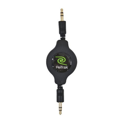 ReTrak Retractable Aux Cable and Micro USB Cable Value Pack, Black (ETCABLE35MIC5) - color: Value Pack, size: 5- Feet
