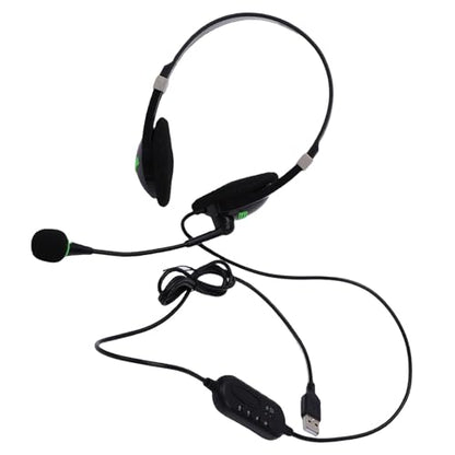 Gaming Headset, Lightweight 70g Design with Noise Cancelling Microphone USB Headset, Wired with in Line Control for PC Laptop Office Work Call Center
