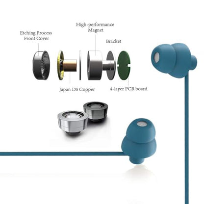 MAXROCK Sleep Earplugs - Noise Isolating Ear Plugs Sleep Earbuds Headphones with Unique Total Soft Silicone Perfect for Insomnia, Side Sleeper, Snoring, Air Travel, Meditation & Relaxation(wh) (Blue) - color: Blue