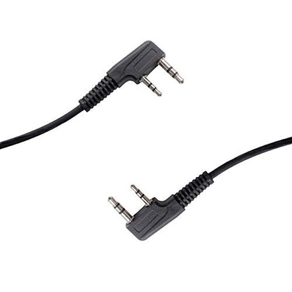 Caroo D Shape Earpiece Headset with Mic PTT Compatible with Baofeng UV-5R BF-888S BF-F8HP BF-F9 UV-82 UV-82HP UV-82C Kenwood TK-2107 TK-3107 Walkie Talkies Two Way Radio 2 pin