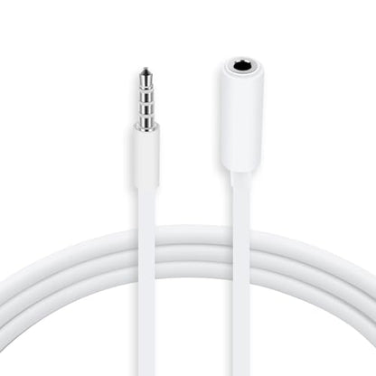 Conwork 2-Pack 3.5mm 4-Pole Male to Female Auxiliary Extension Audio Stereo Cable Cord for Headphones Apple iPad, iPhone, iPod, Samsung Galaxy, Android, MP3 Players -White (3.3 Feet)