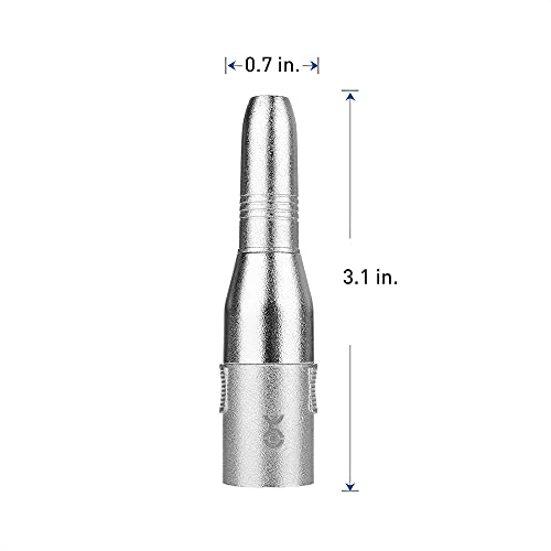 Cable Matters 2-Pack XLR to 1/4 Adapter, 1/4 to XLR Adapter | XLR Male to 1/4 Female, Metal Housing, Gold-Plated Contacts