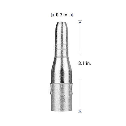 Cable Matters 2-Pack XLR to 1/4 Adapter, 1/4 to XLR Adapter | XLR Male to 1/4 Female, Metal Housing, Gold-Plated Contacts