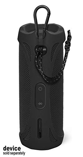 Alltravel Featured Silicon Sleeve for JBL FLIP 5 Waterproof Portable Bluetooth Speaker, More Protective and and Real Sound Design (Black) - color: Black