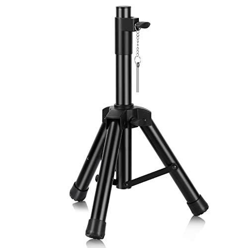 Universal Speaker Stand Mount Holder Heavy Duty Tripod/Adjustable Height from 26.8” to 35” and Compatible Insert Easy Mobility Safety Pin