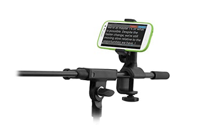 IK Multimedia iKlip Xpand Mini mic Stand Phone Holder, Compatible with iPhone & Android Smartphones 3.5" to 6", with Adjustable 360° Swivel - size: Phone