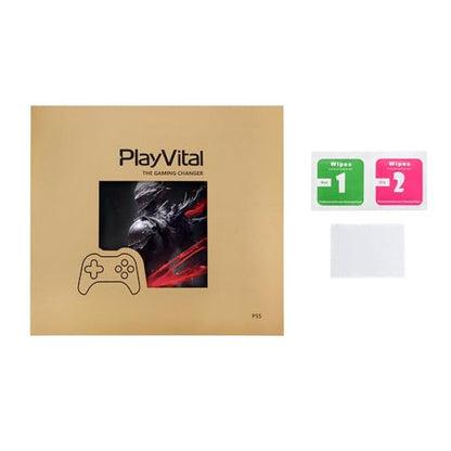 PlayVital Full Set Skin Sticker for ps5 Slim Console Disc Edition (The New Smaller Design), Vinyl Skin Decal Cover for ps5 Controller & Headset & Charging Station & Media Remote - Abyss Knight - color: Abyss Knight