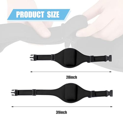 8 Pack Mic Belt Wireless with Anti Dropping Strap Adjustable | Neoprene Microphone Black Waistband Bag for Vertical Mic Fitness Speaker, for Theatre Microphone Holder