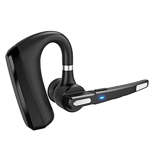 Bluetooth Headset V5.0, Wireless Bluetooth Earpiece 24Hrs HD Calling,CVC8.0 Dual Mic Noise Cancelling, Hands-Free Bluetooth Earphone for Driving/Business/Office