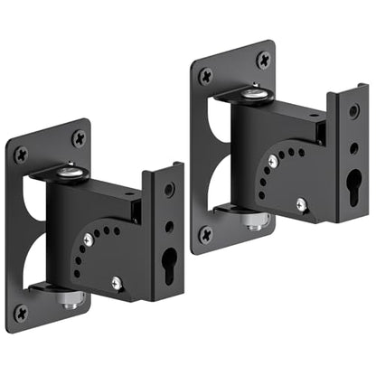 Metal Universal Speaker Wall Mount for Surround Sound Speaker Mounts - Swivel & Tilt Adjustable Wall Mounts for LG, Samsung, Vizio, Roku, Sony Speakers Mounting Bracket Hold up to 30lbs, 2 Pack