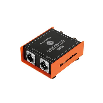 StudioMan CL-200 2-CH XLR Preamp for Dynamic Microphones,25dB Gain, Low-Noise Amplifier,Compact Metal Housing, XLR I/O,0range/Black,Phantom Power compatible (CL-200)