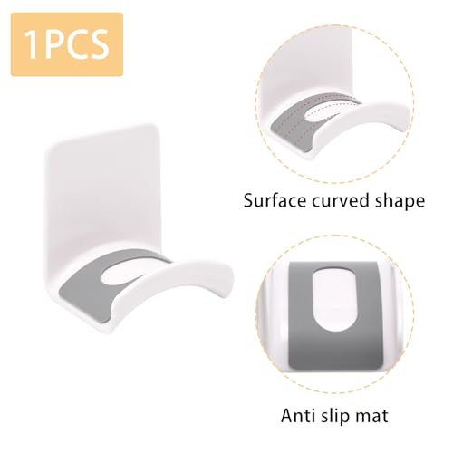 White Headphone Stand Hanger, Table Wall Mount Headset Holder Hook | 1Pcs ABS Plastic Adhesive Earphones Hangers for Desk Headphone Hanger, Most Headphones and Controller - color: White, size: Wall Mount