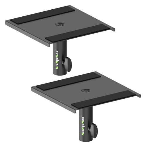 Speaker Stand Mounting Plates 35mm Pole Mount Removable Plates | 2-Pack, Metal Tray