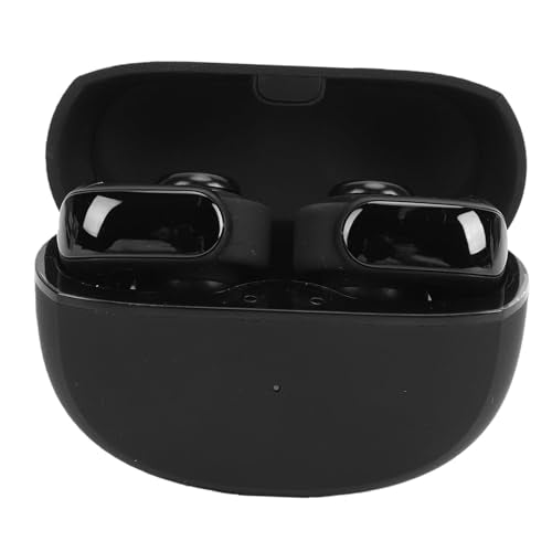 Cryfokt Bluetooth 5.3 Earbuds, Secure Fit Wireless Sports Earbuds IPX5 with Charging Case for Running Sports Meetings (Black) - color: Black
