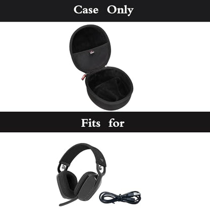 Mchoi Headphones Case Fits for Logitech Zone Vibe 100&125 / for Logitech G PRO X, G735 Wireless Headphones, Case Only, Black - color: Black