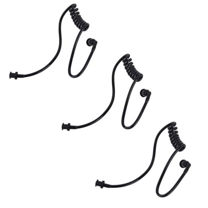 Two Way Radio Earpiece Acoustic Coil Tube Replacement for Walkie Talkie Surveillance Headset (Black Tube)
