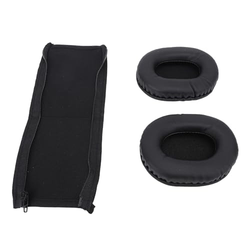 Ejoyous Earpad Headband Protector Set Replacement Ear Pads Headband Cushion Pad Cover Memory Foam Protein Leather with Zipper Closure for M50X M40X M30X M20X Headphone