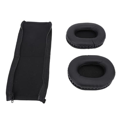 Ejoyous Earpad Headband Protector Set Replacement Ear Pads Headband Cushion Pad Cover Memory Foam Protein Leather with Zipper Closure for M50X M40X M30X M20X Headphone