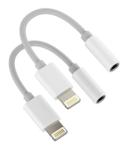 for iPhone AUX Adapter for Headphone Dongle Jack(2pack) Lightning to 3.5mm Splitter Cable MFI Certified Audio Cord Adaptador para Music Earphone Earbud Converter for 13 12 11Pro Mini for iPad