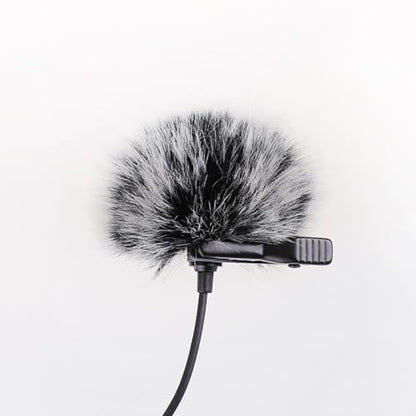 GSHLLO 2 Pcs Furry Lavalier Microphone Cover Lapel Microphone Wind Muff Small Fur Mic Wind Screen Soft Mic Protection Cover Dead Cat Mic Windscreen Plush Mic Windshield