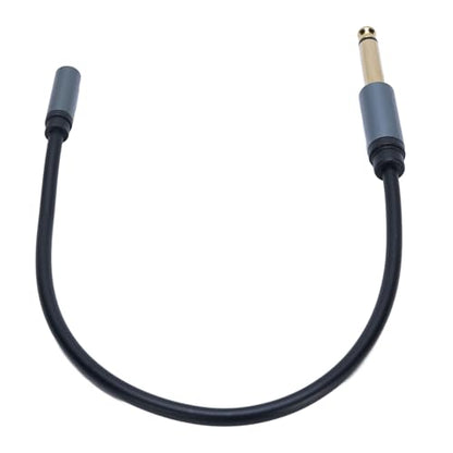 Diyeeni 6.35mm to 3.5mm Headphone Adapter, 1/4 Male to 1/8 Female Stereo Jack Cable, Gold Plated Copper Core 30cm PVC Extension Cord for Guitar, Piano, Amp, Headphones, Smartphone, Tablet