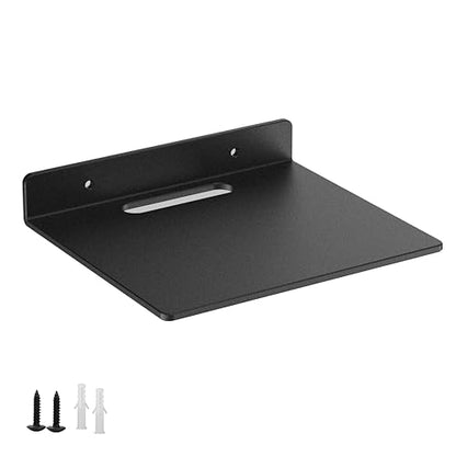 소형 플로팅 선반 - 두께 3mm, 16.5cm(6.5인치), 금속 벽 선반, 에코, 카메라, 소형 스피커용 금속 플로팅 선반 - color: 블랙 1개