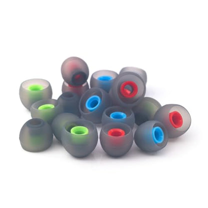 Klowcok Replacement Ear Tips for Rythflo WH01 / WH02 / WH03 Headphones | Silicone Earbuds Tips, 9Pairs, S/M/L