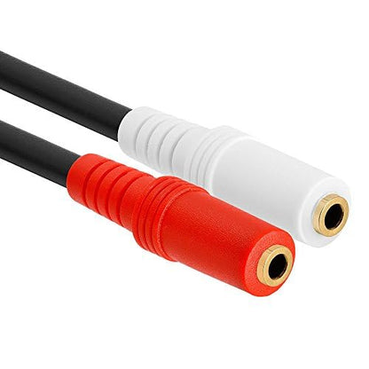 3.5mm Audio Stereo Y Splitter Extension Cable 3.5mm Male to 2 Ports Female Headset Splitter Adapter, Headp - color: 3.5mm M to 2 F Stereo, size: Single