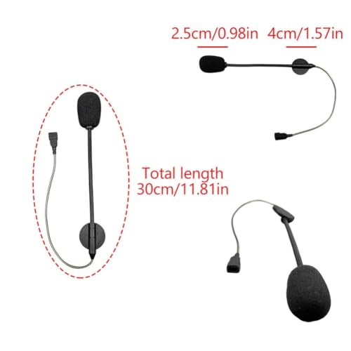 Enhanced Clear Helmets Microphone for Cardo Asmax Reso Intercom Systems | with Noise Cancelling Technology and Silver Plated Wiring Suitable Delivers Clear Audio and Call Quality - color: B