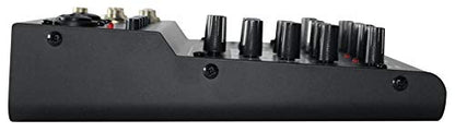 Rockville RockMix 4 Channel USB Recording Mixer Bundle with 2 RMC-XLR Mics | +48V Phantom Power, 48kHz/16-Bit, 2-Band EQ, XLR/TRS Combo Inputs, 3.5mm Aux, Bus Powered, 2 XLR Cables, Streaming, 3-Items