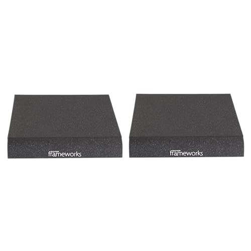 Gator Frameworks Pair of (2) Acoustic Foam Isolation Pads for Studio Monitors, Fits 6.5" Speakers (GFW-ISOPAD-MD) - size: Medium
