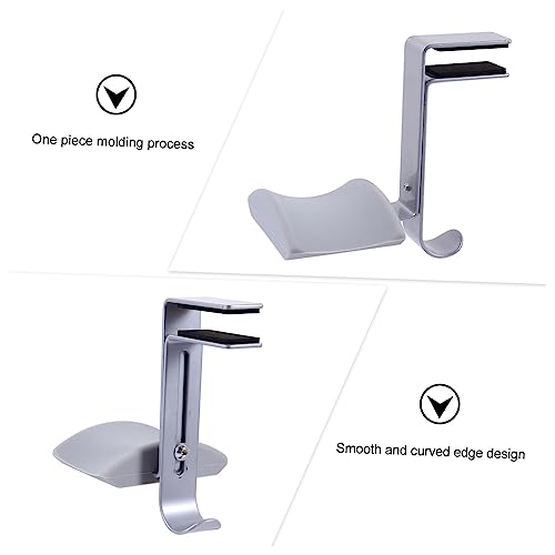 Adjustable Metal Headset Holder Desk Clip Hook Durable Headphone Hanger for Over Ear Headphones Space Saving Design Smooth Finish Sturdy Clamp Mount