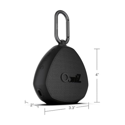 OontZ Angle Clip Portable Bluetooth Speaker, 5W, 12-Hour Playtime, IPX7 | Compact 5W clip-on Bluetooth speaker with rich bass, 100-ft range and Lightweight - color: Black-Clip
