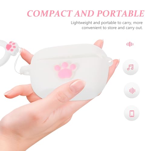 STOBOK Headphone Case Cover Silicone Earphone Protector Compatible Wave Non- Grip Soft Flexible Design for Earbuds Charging Case