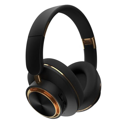 H8 BT 5.4 ANC Noise Cancelling Over-Ear Wireless Headphones (Black) | Deep Bass,120H Playtime,Foldable,High-Protein Ear Pads,1.5m 3.5mm AUX Cable,for Driving,Office,Travel,Online Class - color: Black