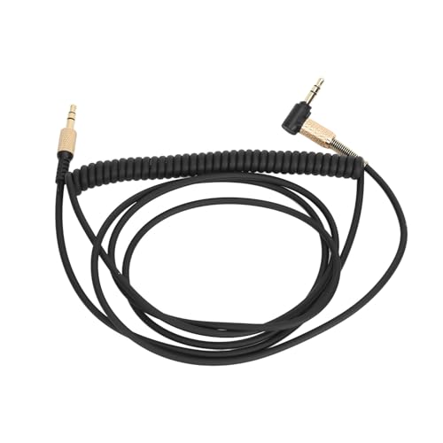 Coiled 3.5mm Aux Cord 4.6-6.9ft Gold Plated Retractable Audio Cable for
