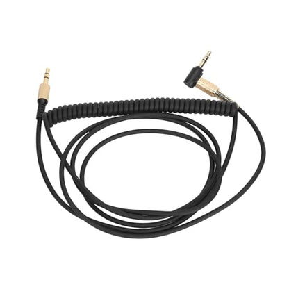 Coiled 3.5mm Aux Cord 4.6-6.9ft Gold Plated Retractable Audio Cable for